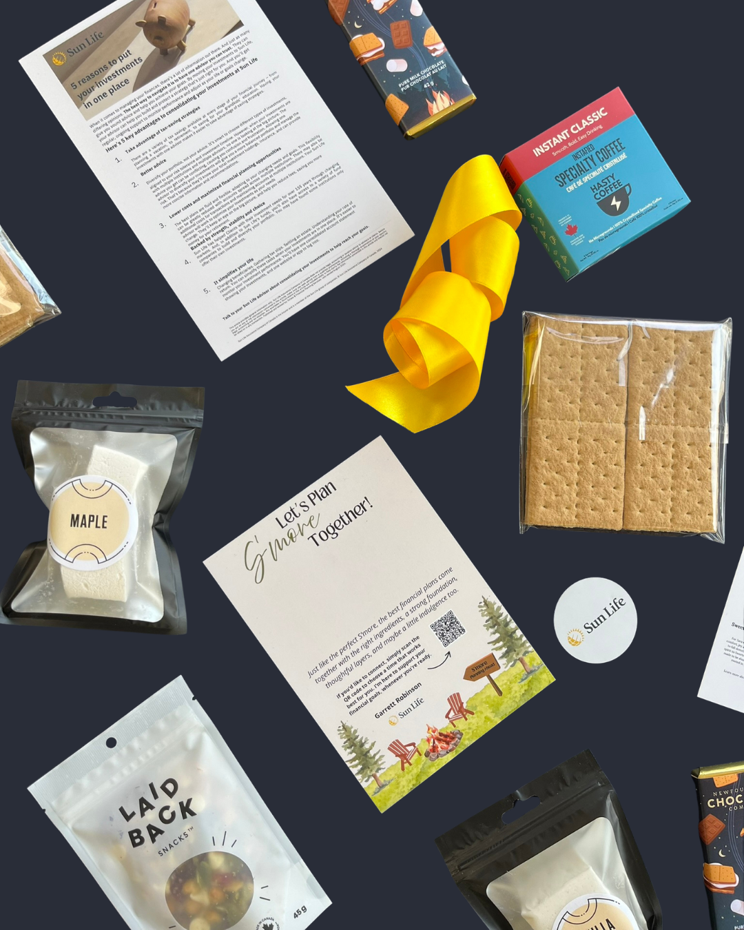Gourmet s’mores kit included in Sunlife Financial client appreciation gift box