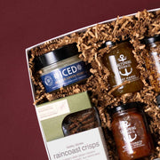 Beaver Creek iced honey, mustard, Raincoast Crisps and mango spread in The Gourmet gift.